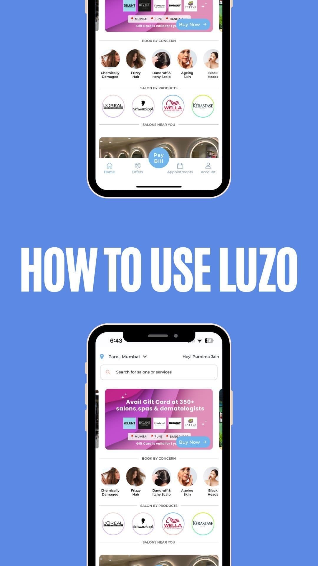 LUZO app tutorial video thumbnail with play button, available on Instagram